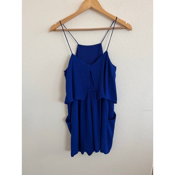 Express Womens Blue Shorts Romper Size Small Formal Outfit - Picture 2 of 8